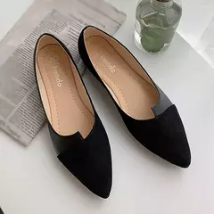 Apontou Toe bailarina ballet sapatos baixos para mulheres, deslizamento em mocassins, moda casual, Splice Mule Flats - comprar online