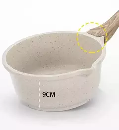 Imagem do Frigideira Antiaderente Conjunto com Cabo De Madeira, Pedra Maifan, Panela De Sopa De Cozinha, Panelas De Leite, Utensílios De Cozinha