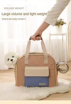 Imagem do Bolsa multifuncional para animais de estimação, gatos e cães, confortável, respirável, bolsa de ombro para transportar animais de estimação, mochila para cachorro, bolsa de peso <4kg