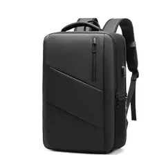 XOKY-Mochila Laptop Expansível para Homens, Multi Bolso, Impermeável, USB, Negócios, Escola, Viagem, Acampamento