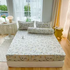 Imagem do Lençol equipado 100% poliéster com elástico para colchão, lençol com quatro cantos, sem fronhas, novo produto, 1 conjunto