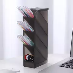 Suporte de caneta multi-camada, armazenamento de escova cosmética, perfeito para escritório e material escolar, 1pc