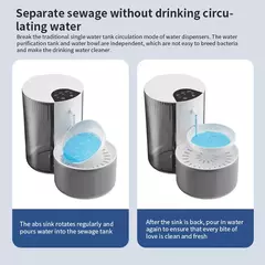 Fonte de água automática sem fio para animais de estimação, 3l, recarregável, alimentador de água cronometrado, inteligente, gato e cachorro, sem necessidade de filtro na internet