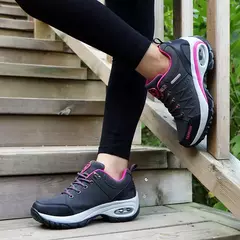 Sapatos de plataforma respirável confortáveis para mulheres, Tênis femininos, Sapatos casuais femininos, Botas curtas, Moda Lace Up, Exterior - Wolf Magazine