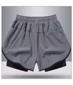 Imagem do Shorts de treino masculino, Roupa desportiva respirável, Rapidamente seca, Corrida, Jogging, Fitness, Ginásio, Curta, 2021