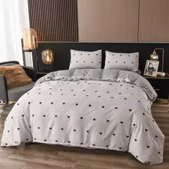 Imagem do Conjunto de cama reversível Consolador, Preto e Branco Quilt Geométrica Capa com 2 Pillow Shams, Rainha e Rei Capa de Edredão, 3 PCs