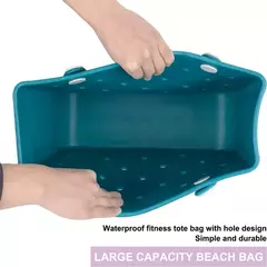 Saco De Praia De Eva Impermeável Durável, Buraco De Moda Sólida, Bolsa De Borracha, Barco De Praia, Esportes De Natação, Compras, Portátil - loja online