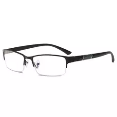 Óculos unisex miopia com meia armação de metal, prescrição miopia, novo, 0,-0,5,-1,-1,5,-2,-2,5,-3,-4,-5,-6 - loja online