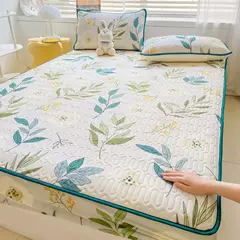 Esteira refrigerando natural do látex para a cama, sentimento fresco macio, folha cabida e fronha, tampa do colchão, esteiras do verão da categoria A na internet