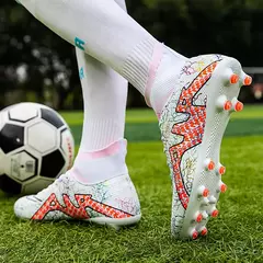Sapatos de futebol unissex com grampos para meninos, tamanho grande, botas de futebol ultraleves, tênis antiderrapantes, AG e TF, botas de tornozelo, 2021 na internet