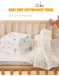 Toalha de banho do bebê menino menina 100% algodão toalha de bebê cobertor para o bebê recém-nascido roupão 6 camadas gaze toalha infantil swaddle