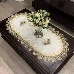 Toalha De Mesa Oval Bordada Europeia, Capa De Mesa De Renda, Toalha De Mesa De Chá, Gabinete De TV, Tampas Modernas para Decoração De Casa - comprar online