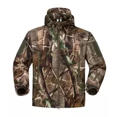 Jaquetas de caminhada de lã camuflada para homens, blusão masculino, roupas táticas, outono, 2024