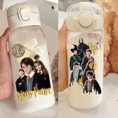 Harry potter palha copo de água 600/400ml crianças beber portátil plástico transparente grande capacidade esporte garrafa de água presentes na internet