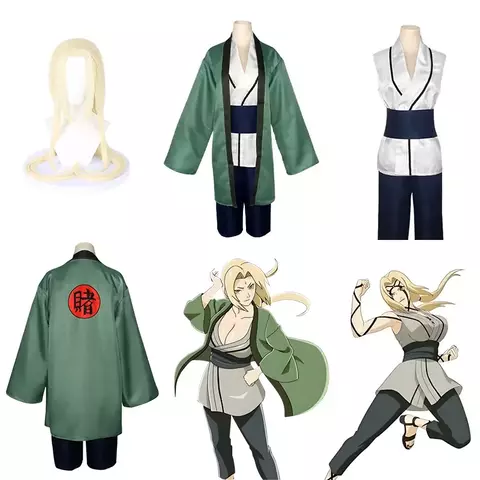 Tsunade cosplay traje anime dos desenhos animados meninas mulheres quimono peruca de natal halloween carnaval terno