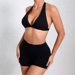 Sportswear por atacado para mulheres, sutiã esportivo e shorts outfit, roupas de ioga, kit de roupas fitness, push up treino Activewear, vermelho, 2024 na internet