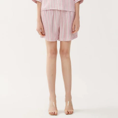 Calções de cintura alta listradas de luxo feminino, calças curtas femininas, roupa de verão, K1433W, Em Stock - comprar online