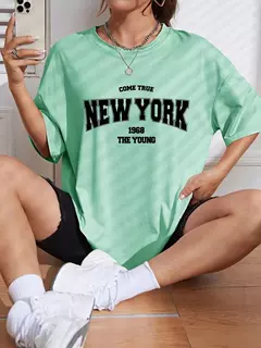 The New York é jovens camisetas de algodão para mulheres, Streetwear criatividade diária extragrande, roupas individuais casuais, quando 1984 - loja online