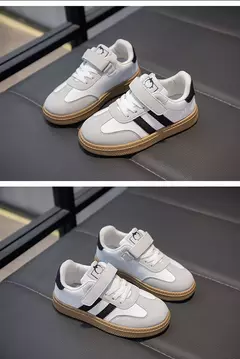 Sapatilhas de sola macia antiderrapantes para crianças, tênis, estilo coreano, tendência da moda, calçados esportivos para meninos, outono na internet