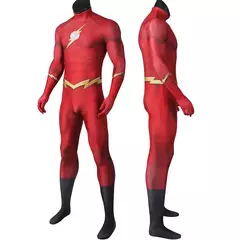 Red Barry Allen Adulto Homens Halloween Cosplay 3D Impressão Digital Macacão Cosplay Bodysuit Zentai Terno Jason Garrick Traje - loja online