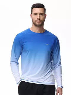Camiseta de praia de manga comprida masculina, T-shirt Rash Guard, secagem rápida, desportiva, pesca, caminhadas, verão, UPF 50 Plus - Wolf Magazine