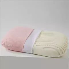 Travesseiro de látex natural com capa de algodão, macio, sem pressão, suporte para alívio da dor no pescoço, travesseiro de cama para costas laterais e estômago na internet