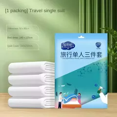 Folha de cama espessada algodão completo duplo, Conjunto de cama descartável, Viagem, Suprimentos de cama dupla, 3 Pcs Set - loja online