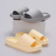 Imagem do Chinelos de nuvem macia antiderrapante Lucyever para mulheres, Eva confortável, escorregadores de plataforma grossa, chinelos em casa para banheiro, 45, verão, 2022