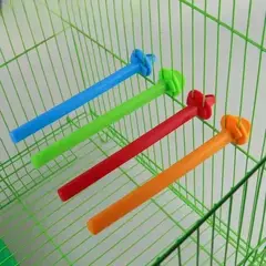 Plastic Bird Cage Poleiro Stand Holder, Bird Finch Plataforma, Canary Budgie Poleiro, Cor Aleatória, 1Pc - loja online