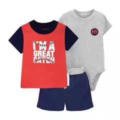 Conjunto de roupas de algodão do bebê recém-nascido, dinossauro bonito dos desenhos animados, manga curta, shorts, macacão, roupas infantis, 6-24m, verão - Wolf Magazine