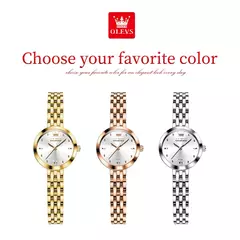 OLEVS-Relógio de pulso impermeável para mulheres, luxo, marca superior, elegante, moda, dourado, original, simples, quartzo, senhoras - loja online