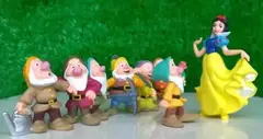 8 Pçs/set Disney Figura Brinquedo Filme Branca de Neve E Os Sete Anões Figuras de Ação Boneca Modelo Coleção Decoração - loja online