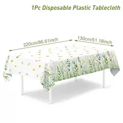 Spring Wild Grass Tablecloth, Table Cover for Home Decor, Verão, Primavera, Verde, Feriado, Casamento, Birthday Party, Kids, Baby Shower - loja online