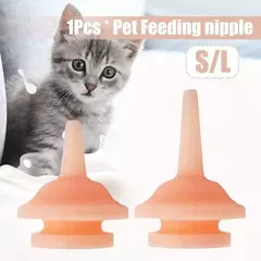 10 pçs universal pet alimentação mamilo mini gato silicone chupeta de alimentação para recém-nascidos gatinhos filhotes coelhos pequenos animais - loja online