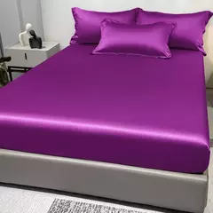 Lençol de cetim para o quarto, cama moderna, simples, cor sólida, excluindo fronhas, 1 na internet
