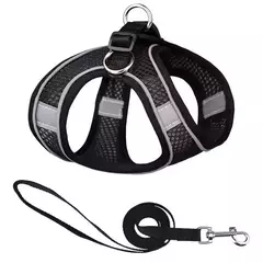 Ajustável Pet Harness Vest, filhote de cachorro respirável, coleira pequena e conjunto de trela, Chihuahua Chest Strap Stuff, novo