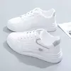 Tênis de plataforma respirável para mulheres, tênis casual para mulher, sola grossa, branco, primavera, outono, feminino, corrida, moda