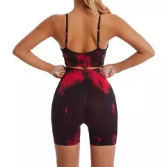Fato de treino feminino com 2 peças, roupas esportivas, roupas de ioga, fitness, roupas esportivas, academia, musculação, verão, 2024 - loja online