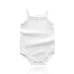 Verão 0-48m roupas da menina do bebê material de algodão colete macacão do bebê cor sólida macio e confortável bodysuit do bebê recém-nascido - Wolf Magazine