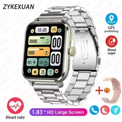 Smartwatch Sport Full Touch com Caixa para Homens e Mulheres, Relógios de Fitness, Chamada Bluetooth, Açúcar no Sangue, Presente, Tela 1.83 ", Novo, 2024 - comprar online
