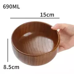 Tigelas De Madeira Japonesas para Crianças e Bebê, Pequenas Tigelas De Sopa Sólida, Madeira De Jujuba, Tigelas De Salada, Louça Doméstica Retro