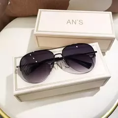 Imagem do Óculos de sol gradiente anti-reflexo para homens, armação grande, óculos de sol piloto, uv400, moda
