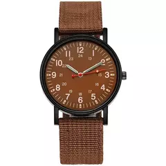 Imagem do Moda masculina relógios luminosos banda de náilon relógio masculino náilon tecido cinta lazer esportes quartzo esportes resistente ao choque relógios de pulso