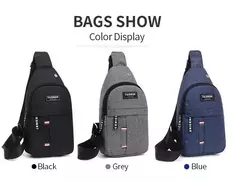Sacos Crossbody de Nylon impermeáveis, sacos de peito masculino, sacos de transporte de viagem pequena viagem curta, bolsas de cintura casuais - comprar online