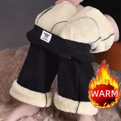 Calça lápis de lã feminina, roupa formal, roupa feminina fina, elástico longo básico, senhora preta do escritório, outono, inverno na internet