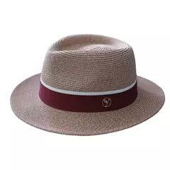 Chapéu Sol Praia Aba Larga para Homens e Mulheres, Fedora Proteção UV, Chapéu Panamá de Palha Suave, Designer Sênior, Tamanho Grande, Verão, 61cm