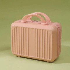 Mini caixa de maquiagem vintage, bolsa portátil de higiene pessoal, estojo pequeno para presentes cosméticos, caixa de senha compacta, 14";;VERDADEIRO;;"Estojo cosmético multifuncional de 14 polegadas,Branco com azul - comprar online