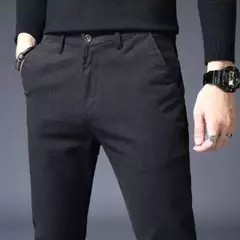 Calça reta justa justa xadrez masculina, terno de negócio masculino, calça de alfaiataria social, xadrez chinês masculino, 2022, até bem - loja online
