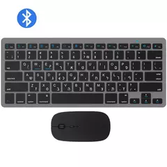 Ultra-Slim Bluetooth Teclado e Mouse Combo, Tecla Mudo, Mouse sem fio, Ratos para Mac, iPad, iPhone, iOS, Android, Windows - Wolf Magazine