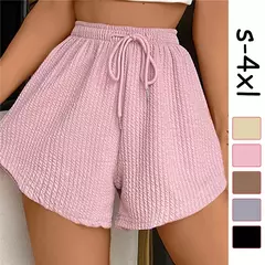 Shorts com cordão elástico para mulheres, calças de suor de perna larga, shorts de corrida soltos, calças esportivas grandes casuais, verão - loja online